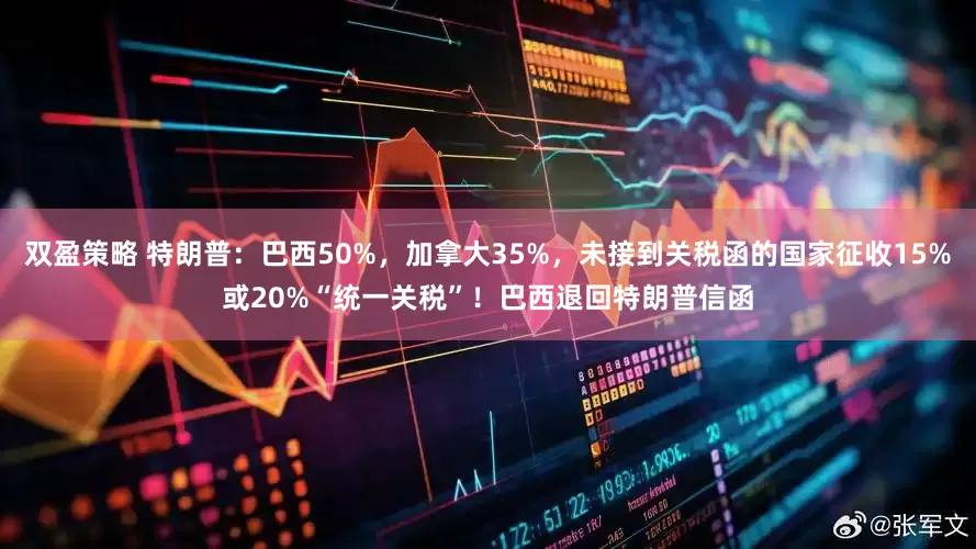 双盈策略 特朗普：巴西50%，加拿大35%，未接到关税函的国家征收15%或20%“统一关税”！巴西退回特朗普信函