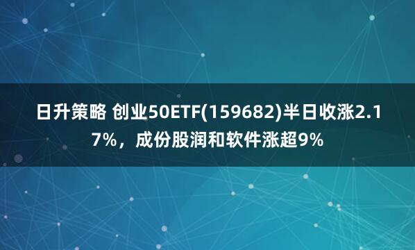 日升策略 创业50ETF(159682)半日收涨2.17%，成份股润和软件涨超9%